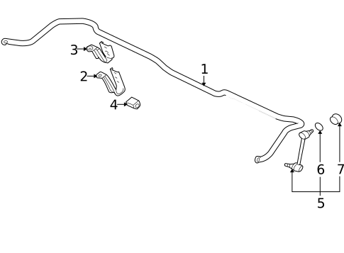 Stabilizer Bar & Components for 2005 Mitsubishi Lancer #1