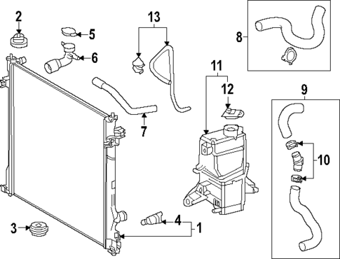 Radiator & Components for 2025 Toyota Grand Highlander #0
