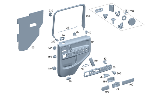 Rear Door Trim for 2003 Mercedes-Benz G500 #0