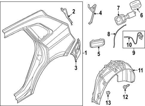 Fuel Door for 2023 Audi Q5 Sportback #0