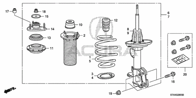 Front Shock Absorber (1) for 2007 Acura MDX #0