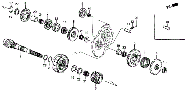 AT Countershaft ('86-'87) for 1986 Honda Civic #0