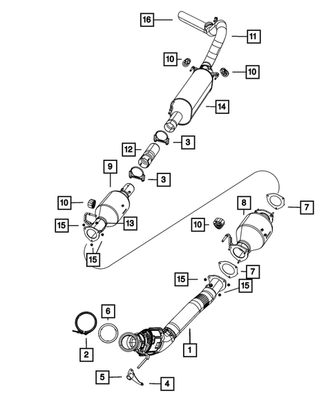 Exhaust System for 2011 Ram 2500 #0