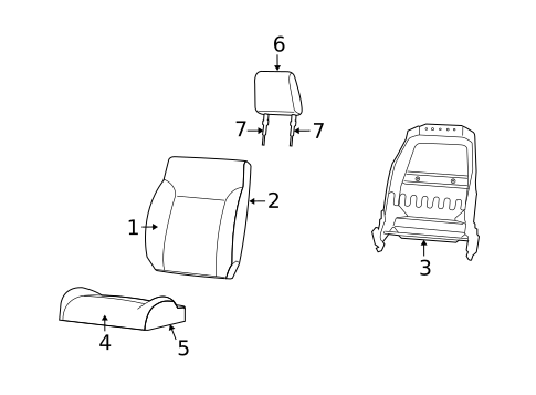 Front Seat Components for 2010 Jeep Liberty #2