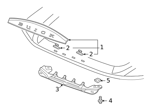 Exterior Trim - Hood for 2005 Buick Rainier #0