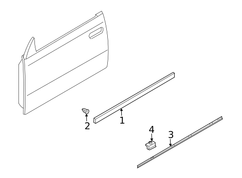 Exterior Trim - Front Door for 2003 INFINITI M45 #0