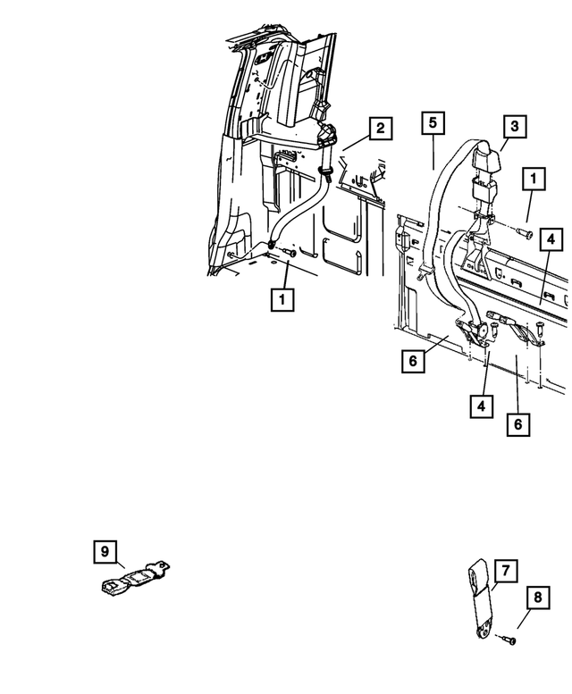 5KQ41DK2AB - Restraints: Seat Belt Bezel for Mopar Image