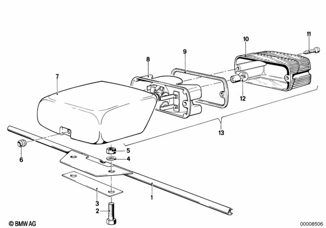 63231243618 - Lights: Bracket Rear - 362Mm/cr for BMW-Motorrad Image