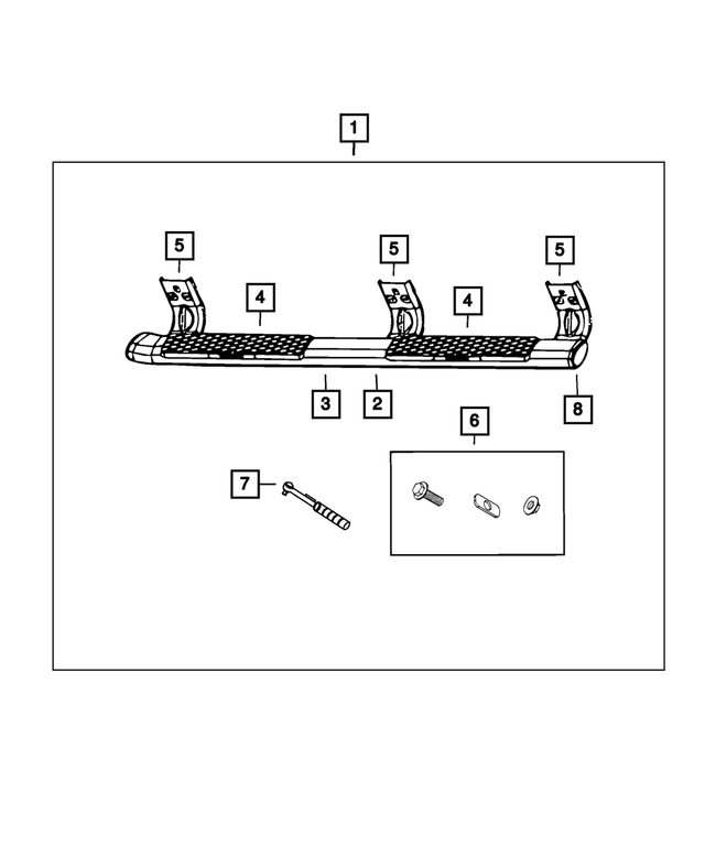 68239742AA - Mopar Accessories - Component Parts: Side Step, Right for Mopar Image