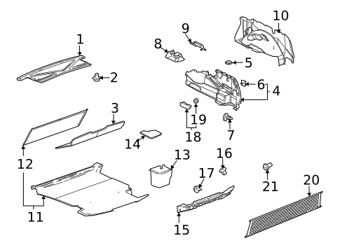 Interior Trim - Rear Body for 2004 Cadillac XLR #0
