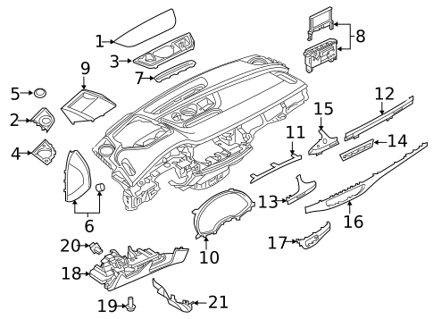 Instrument Panel Components for 2017 Audi Q7 #0