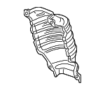 18120R70A00 - Exhaust: Insulator for Honda: Accord, Accord Crosstour, Crosstour, Odyssey, Pilot, Ridgeline Image