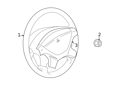 Steering Wheel & Trim for 2002 Mitsubishi Galant #0