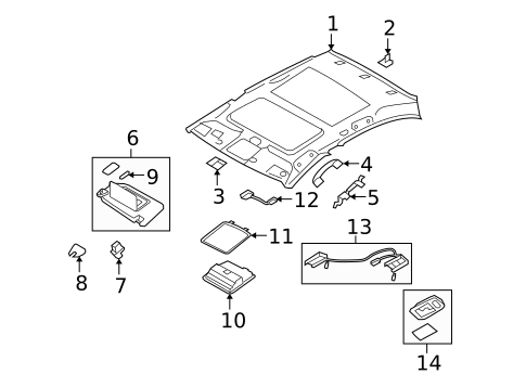 Interior Trim - Roof for 2015 INFINITI Q40 #0