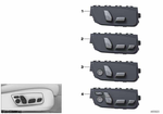 61319384516 - Vehicle Electrical System: Seat Adjustment Switch, Right for BMW: 740eX, 740i, 740iX, 745eX, 750i, 750iX, BMW ALPINA B7, M760iX Image image