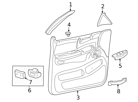 Interior Trim - Front Door for 2003 Ford F-150 #1
