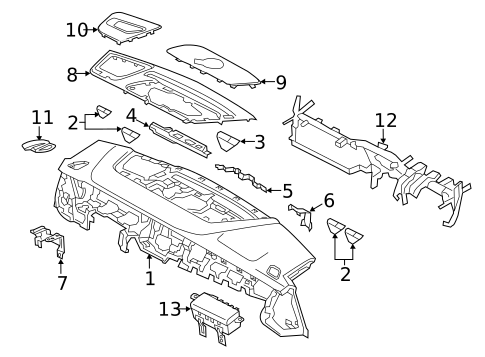 Instrument Panel for 2015 Hyundai Equus #0