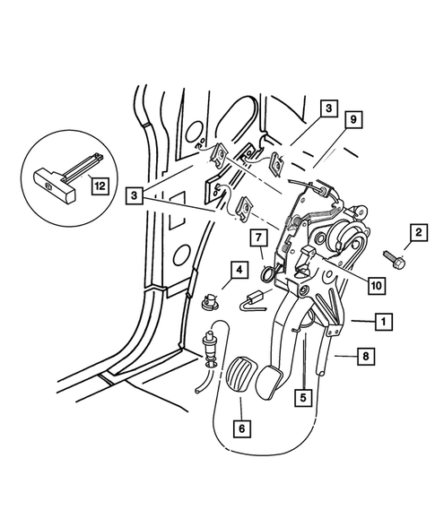 Parking Brake Lever and Cables for 2001 Dodge Caravan #0