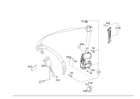 Driver Seat Seat Belt for 2011 Mercedes-Benz C300 #0