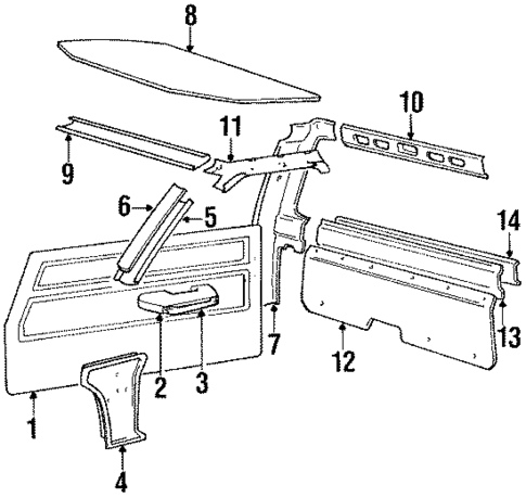 Interior Trim for 1984 Mitsubishi Mighty Max #0
