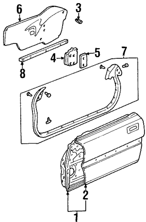 Door & Components for 1997 Acura TL #0
