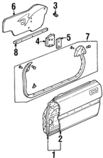 67050SW5000ZZ - Body: Door Shell for Acura Image