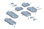 2439202701 - Rear Seat: Padding, Rr Seat Cushion for Mercedes-Benz: EQB 250+, EQB 300, EQB 350 Image