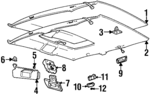 12538531 - : Roof Console for Cadillac: Eldorado, Seville Image