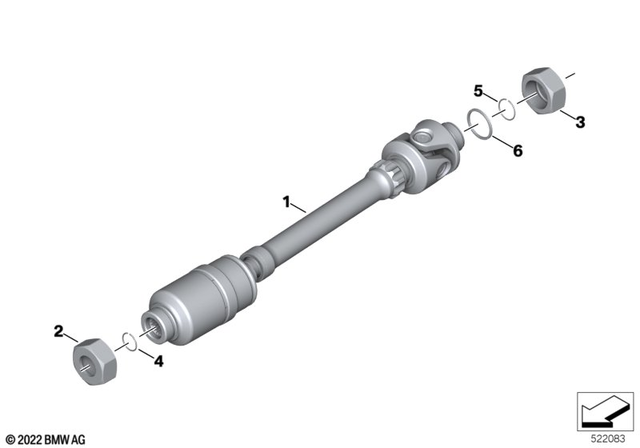 26118833054 - Rear Axle, Rear-Wheel Drive, Suspension: Drive Shaft -  for BMW-Motorrad Image