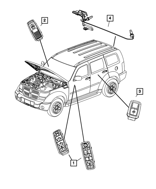 68620471AA - Electrical: Power Window Switch for Mopar Image