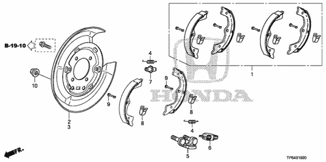 Parking Brake Shoe for 2012 Honda Crosstour #0