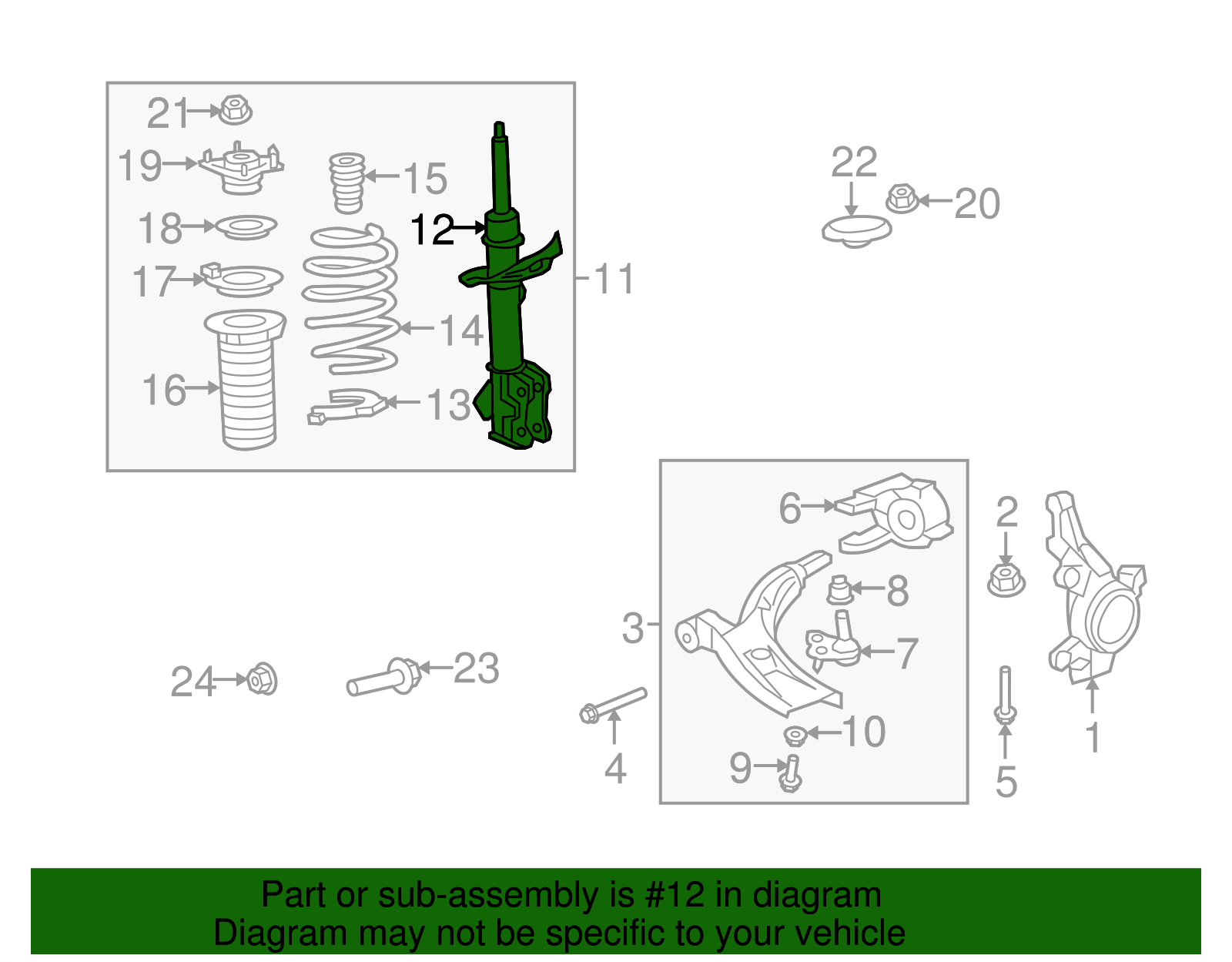 2010-2011 Honda CR-V Strut 51605-SXS-A21 | OEM Parts Online