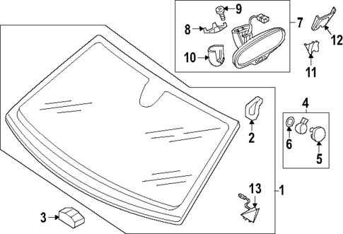 Glass - Windshield for 2025 Audi SQ7 #0