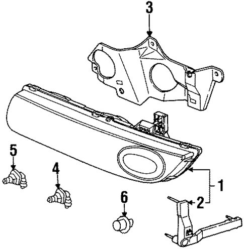 Headlamp Components for 1998 Saturn SW2 #0