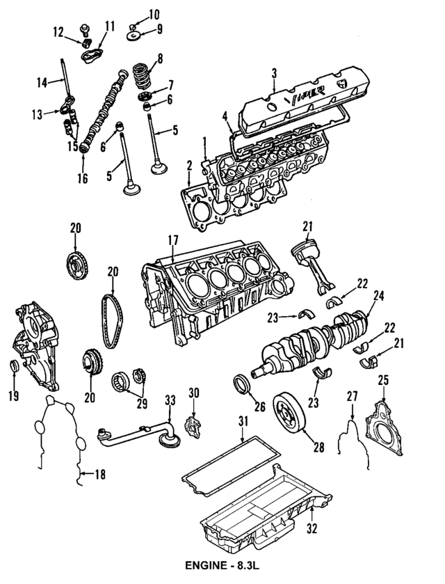 4883681AB - Engine: Engine Crankshaft Main Bearing for Mopar Image
