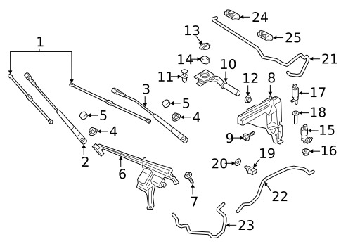 Wiper & Washer Components for 2020 Porsche Cayenne #0