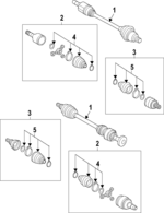 3Q0407271AT - Front Drive Axle: Axle Assembly for Volkswagen Image