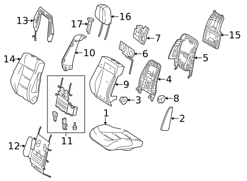 Front Seat Components for 2016 Mercedes-Benz GLE450 AMG #0
