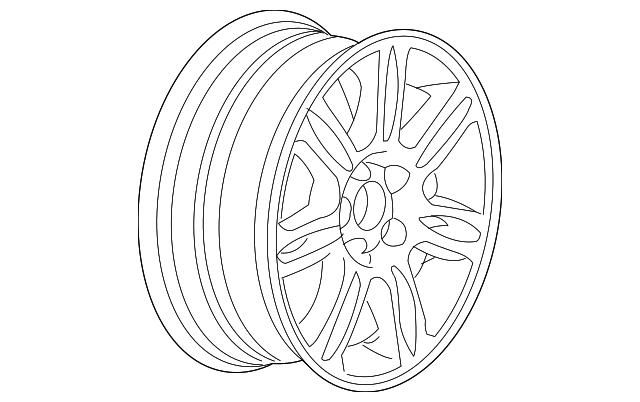 2007-2018 Volvo Aluminum Rim Zubra 8 X 18in - Silver Bright