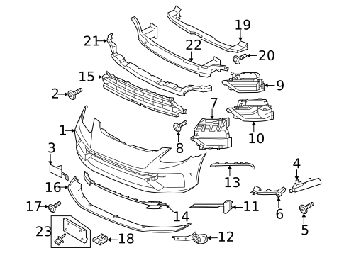 Bumper & Components - Front for 2022 Porsche Panamera #1