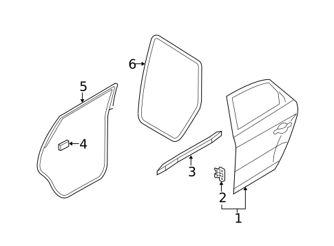 Door & Components for 2009 Audi Q5 #1