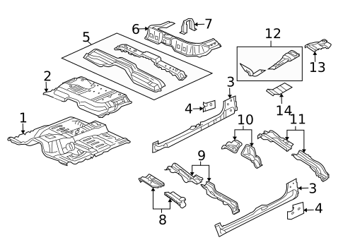 Floor - Cab for 2009 Dodge Dakota #1