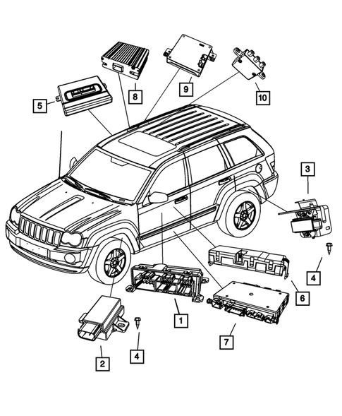 Keys, Modules and Engine Controllers for 2010 Jeep Grand Cherokee #0