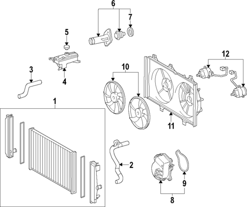 Radiator & Components for 2016 Lexus CT200h #1