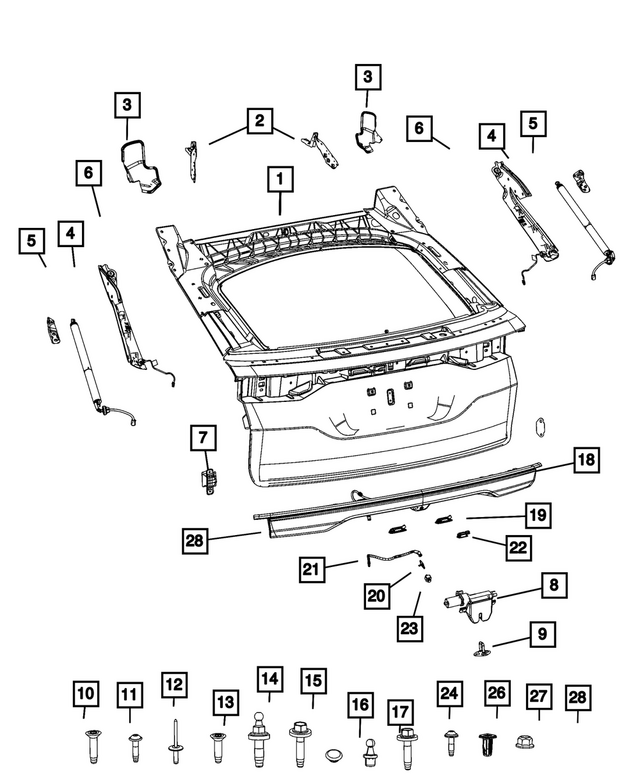 68612981AB - : Lift-Gate Light Bar Assembly for Mopar Image