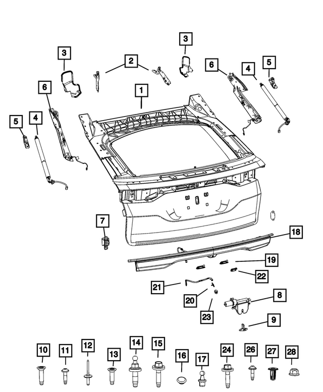 68612981AB - : Lift-Gate Light Bar Assembly for Mopar Image