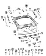 68579072AB - Doors, Door Mirrors and Related Parts: Lift-Gate Gas Cylinder Bracket, Right for Jeep: Cherokee Image