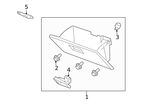 Glove Box for 2009 Mazda Tribute #0