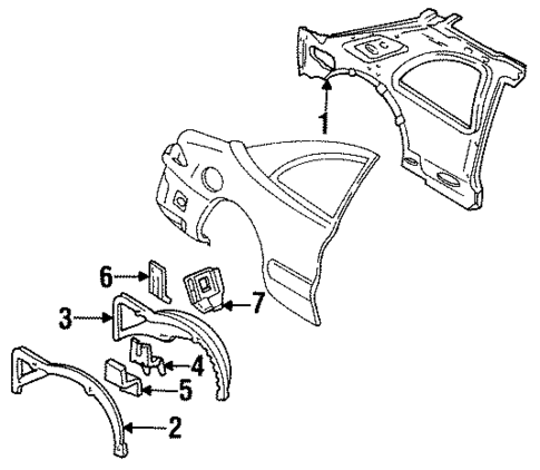 Inner Structure & Rails for 1993 Lincoln Mark VIII #0