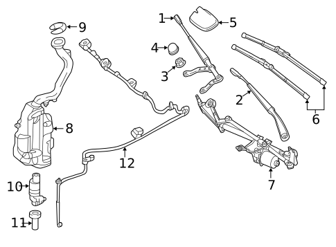 Wiper & Washer Components for 2016 Mercedes-Benz B 250e #0